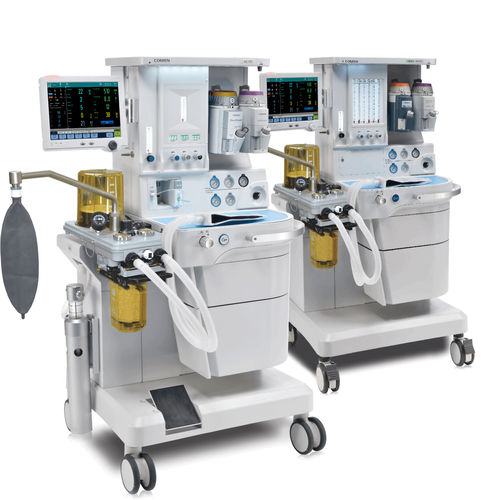 Anästhesiearbeitsplatz für Kinder - AX600 - Comen - Rollenstativ / Atmungsmonitoring / mit Ventilator