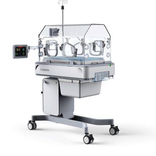 Neugeboreneninkubator auf Rollen - B3 - Comen - mit Monitor / mit Stauraum / mit 4 Fenstern für Zugang zum Baby