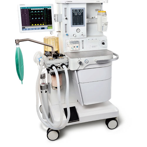 Anästhesiearbeitsplatz für Kinder - AX900 - Comen - Rollenstativ / Atmungsmonitoring / mit Ventilator