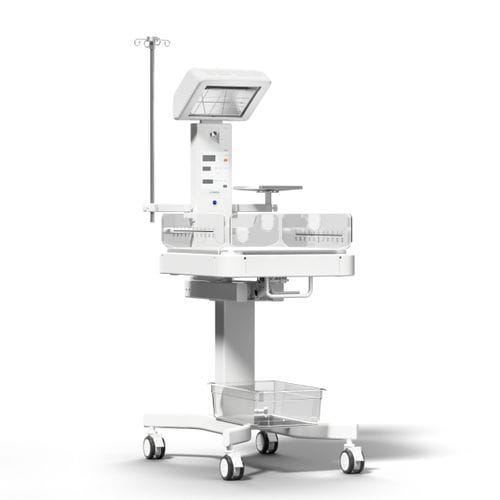 Reanimationseinheit für Säuglinge / mit Stauraum - BQ20 - Comen - mit Phototherapie-Lampe / höhenverstellbar / auf Rollen