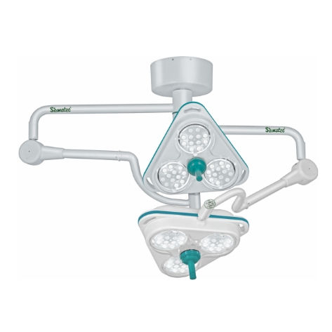 Deckenmontierte OP-Leuchte - DUPLEX 3LE-3LE - Sismatec - LED / mit 2 Armen