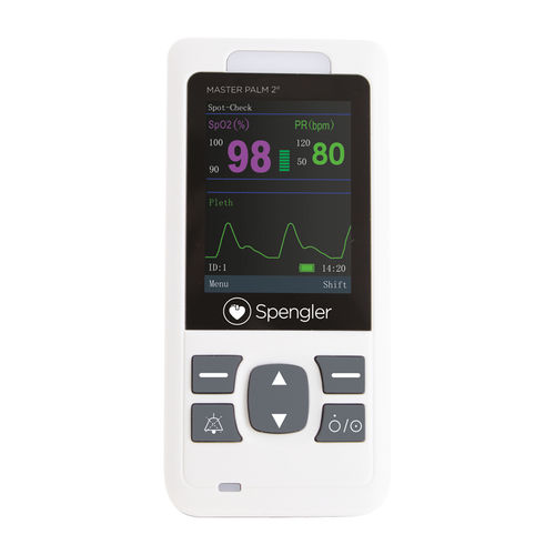 Handgerät-Pulsoximeter - Masterpalm 2 - Spengler SAS - medizinisch / für häusliche Krankenpflege / mit separatem Sensor
