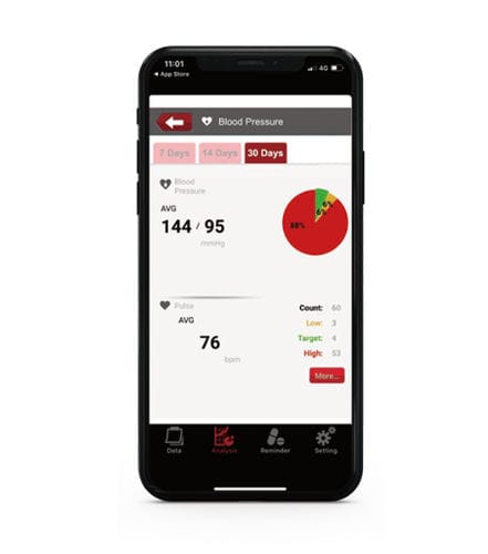 Mobile Applikation / Aufzeichnung - Healthy Check - TaiDoc Technology - überwacht / medizinisch / Android