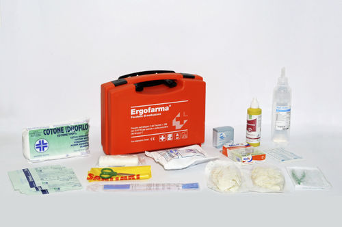 Medizinisches Set / Erste-Hilfe - ERGOFARMA - Taumediplast  - mit Handschuh
