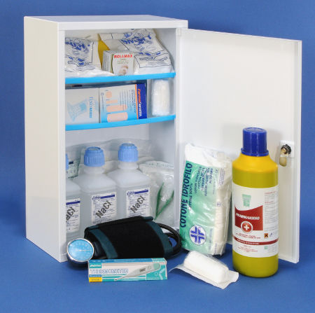 Erste-Hilfe-Schrank - COMBIMEDIUM  - Taumediplast  - mit Regal / mit Tür / wandmontiert