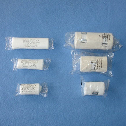 Baumwolle-Mullbinde - Taumediplast  - Polyamid / elastisch