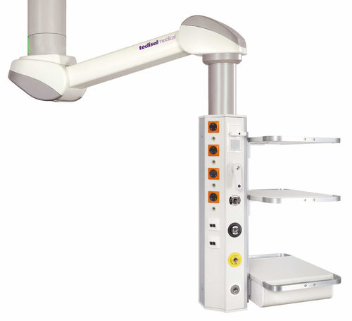 Deckenmontierter Verteilerarm - Tedisel Medical - für OP-Saal / mit Gondel / mit Säule