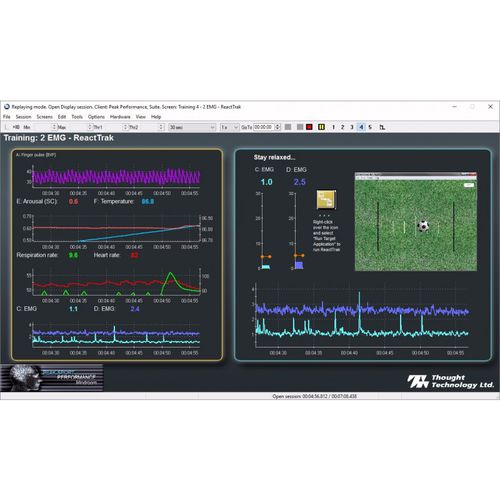 Software für Elektrophysiologie - SA8020 - Thought Technology - für EMG / Ausbildung / Bewertung