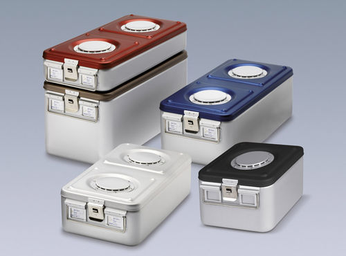 Sterilisationscontainer für Instrumente - A1-091-626/V - Titanox  - Aluminium / nicht perforiert / mit Ventil