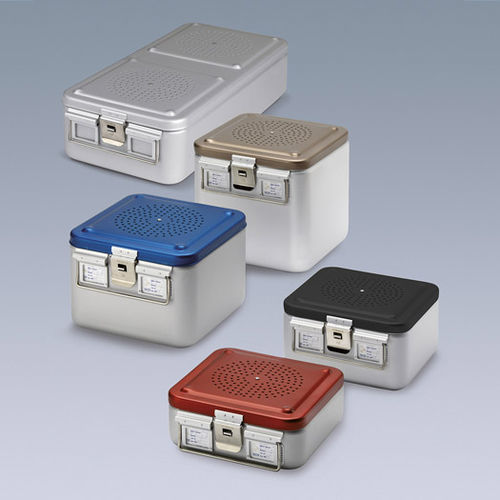 Sterilisationscontainer für Instrumente - A1-091-626 - Titanox  - Aluminium / perforiert / mit Filter
