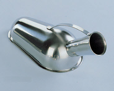 Edelstahl-Urinflasche - A8-338-000 - Titanox  - für Männer / horizontal