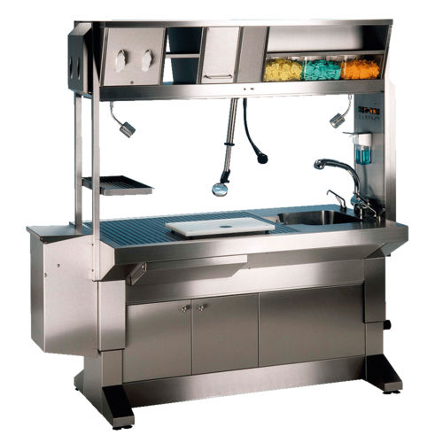 Labor-Arbeitsstation / Makroskopie - ZT HS 450 - UFSK INTERNATIONAL GmbH & Co. KG - bodenstehend / mit Waschbecken