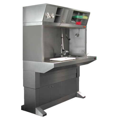 Labor-Arbeitsstation / Makroskopie - ZT HS 455 - UFSK INTERNATIONAL GmbH & Co. KG - bodenstehend / mit Waschbecken
