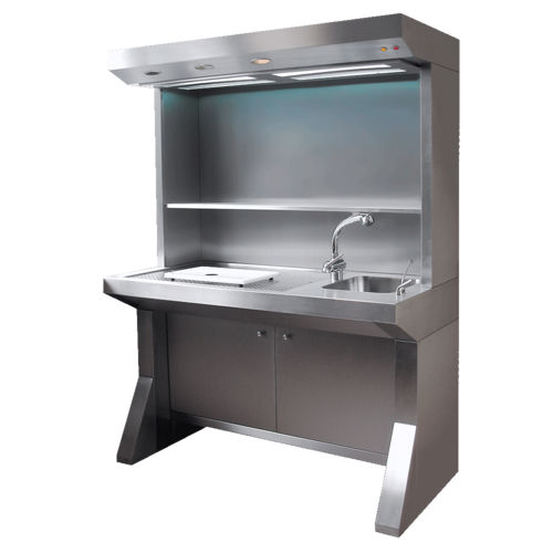 Labor-Arbeitsstation / Makroskopie - ZT HS 466 - UFSK INTERNATIONAL GmbH & Co. KG - bodenstehend / mit Waschbecken