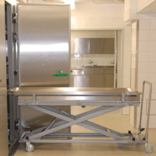 Leichenkühlzelle für Särge - LKZ HS.DS - UFSK INTERNATIONAL GmbH & Co. KG - mehrere Körper / mit Frontöffnung / Stellagen