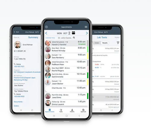 Mobile Applikation / Datenverwaltung - ARIA CORE - Varian Oncology - Zutritts / Monitoring / medizinisch