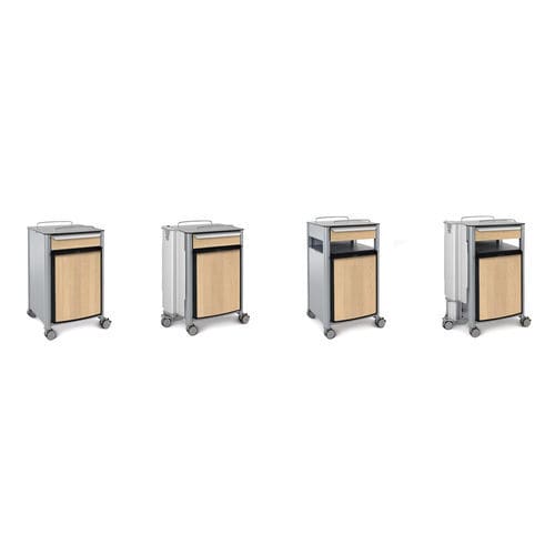 Nachttisch mit Kühlfach - stylo series - wissner-bosserhoff  - auf Rollen / Schrank / mit Schubladen