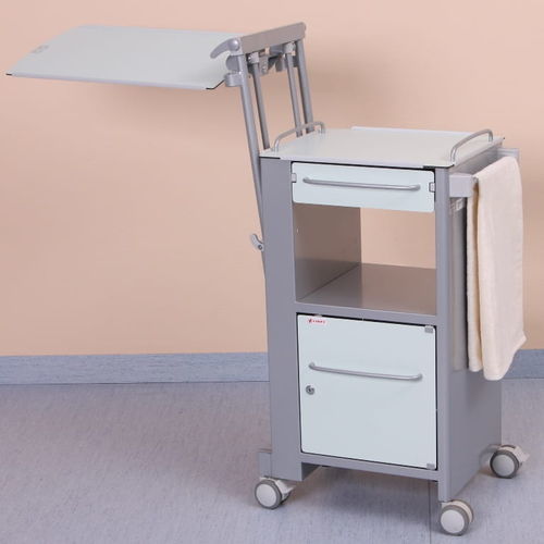 Nachttisch auf Rollen - eleganza classic - wissner-bosserhoff  - mit eingebauter Tischplatte / Schrank