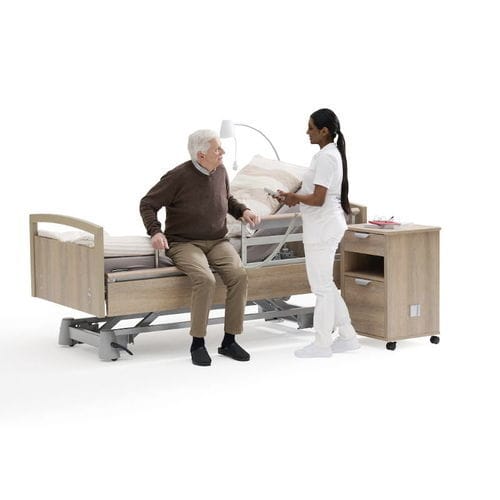 Bett für Langzeitpflege - sentida sc accessible - wissner-bosserhoff  - elektrisch / höhenverstellbar / dreiteilig