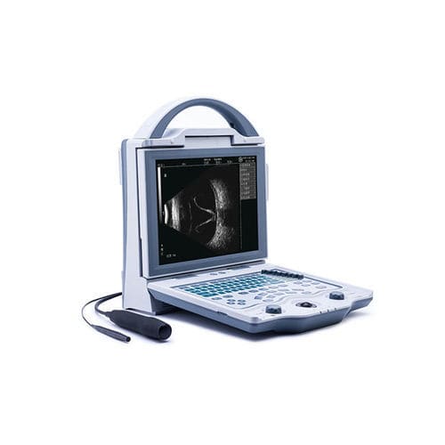 Tragbares Ultraschallgerät - ODU5 - Kaixin Electronic Instrument - für ophthalmische Ultraschalluntersuchungen / Schwarz-Weiß / mit integrierter Konsole