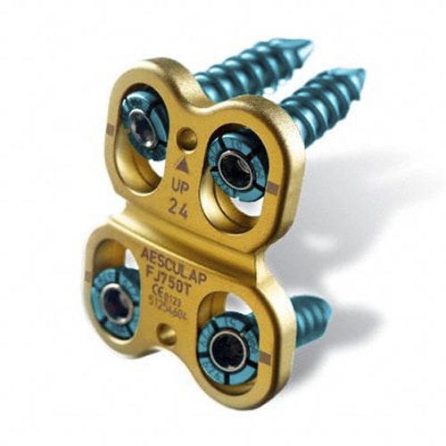 HWS-Arthrodeseplatte - ABC2 - Aesculap® - mit Verriegelung / Metall / 1 Ebene
