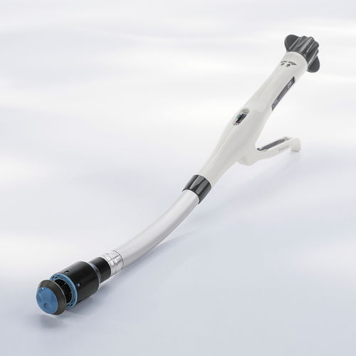 Gebogenes chirurgisches Klammergerät - CSC  - Aesculap® - für gastrointestinale Chirurgie / Einweg / Schneid