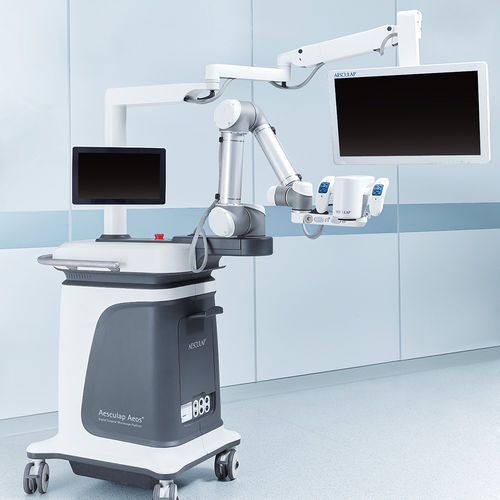 Neurochirurgie-Mikroskop - Aesculap Aeos® - Aesculap® - auf Rollen