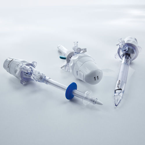Laparoskopischer Trokar - Single Use Trocar Line - Aesculap® - zum Einmalgebrauch / mit Verschlussstopfen / mit Einblaseport