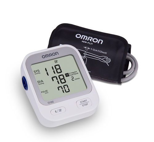 Automatischer Blutdruckmonitor - Silver  - Omron Healthcare USA - Tisch / Bluetooth / mit Akku