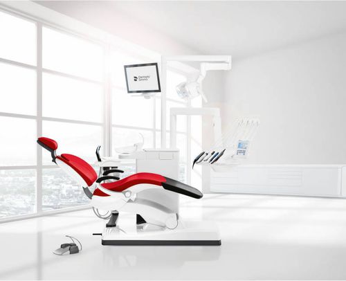 Dentaleinheit mit Stuhl - Sinius - Dentsply Sirona - kompakt / mit Monitor / mit Hygienesystem