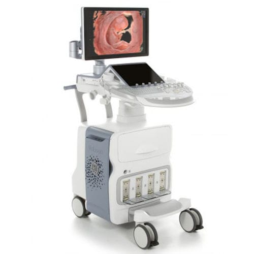 Plattformmontiertes Ultraschallgerät - Voluson™ E10 - GE Healthcare - für Ultraschalldiagnostik in Gynäkologie und Geburtshilfe / Schwarz-Weiß / Farbdoppler
