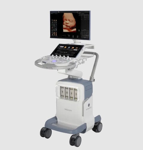 Plattformmontiertes Ultraschallgerät - Voluson™ Signature 20 - GE Healthcare - für Ultraschalldiagnostik in Gynäkologie und Geburtshilfe / Schwarz-Weiß / Farbdoppler