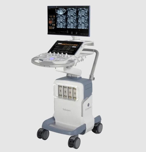 Plattformmontiertes Ultraschallgerät - Voluson™ Signature 18 - GE Healthcare - für Ultraschalldiagnostik in Gynäkologie und Geburtshilfe / Schwarz-Weiß / Farbdoppler