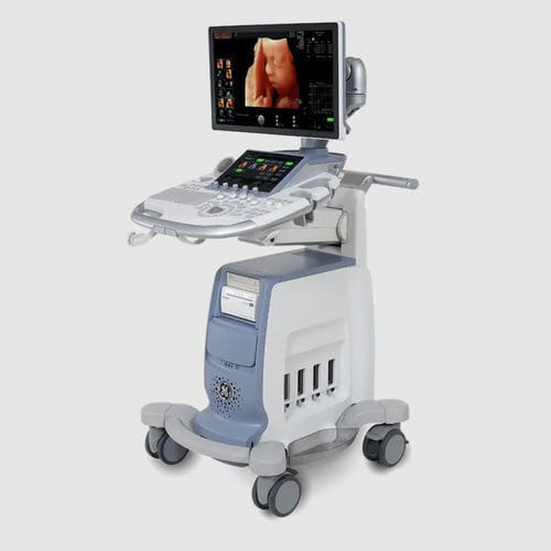 Plattformmontiertes Ultraschallgerät - Voluson™ S10 Expert - GE Healthcare - für Ultraschalldiagnostik in Gynäkologie und Geburtshilfe / Schwarz-Weiß / Farbdoppler