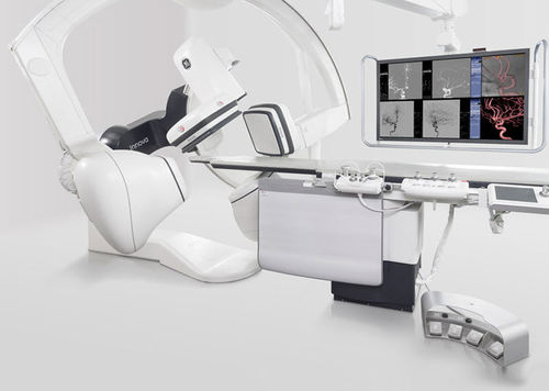 Fluoroskopie-System - Innova™ IGS 6 - GE Healthcare - digital / für Röntgendurchleuchtung des Schädels / mit bodenmontiertem Leuchtverstärker