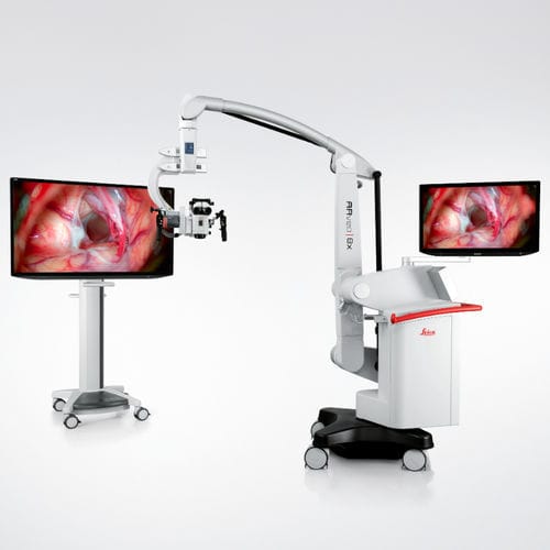 Wirbelsäulenchirurgie-Operationsmikroskop - ARveo 8x - Leica Microsystems - für Neurochirurgie / für Kiefer- und Gesichtschirurgie / auf Rollen