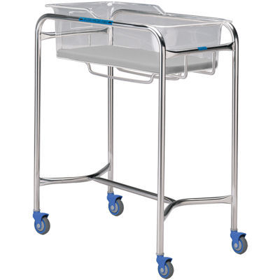 Wiege für Krankenhäuser auf Rollen - P-1110-SS - Pedigo - Edelstahl / transparent
