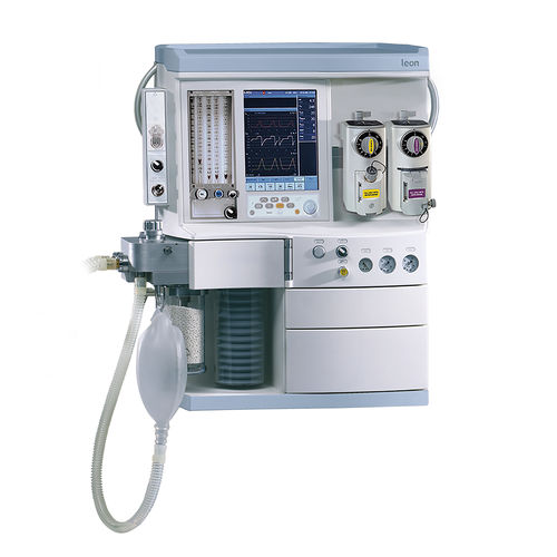 Wandmontierter Anästhesiearbeitsplatz - Leon Plus - Heinen und Löwenstein - Atmungsmonitoring / mit Ventilator / mit System zur Ableitung von Anästhesiegasen