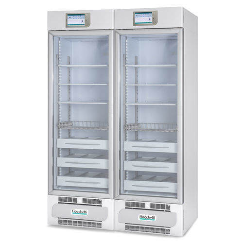 Kühlschrank für Apotheken - MEDIKA 2T 800 TOUCH - Fiocchetti Scientific Srl - vertikal / mit 2 Türen / mit Glastür