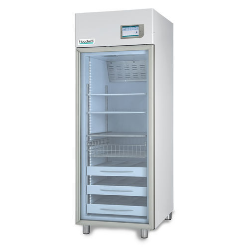 Gefrierschrank für Blutplasma - PLASMA-VISION 700 TOUCH - Fiocchetti Scientific - vertikal / 1 Tür / mit Glastür