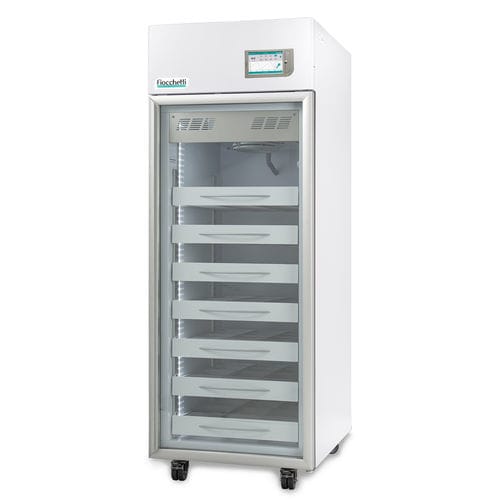 Kühlschrank für Blutbanken - EMOTECA TWIN 700 TOUCH - Fiocchetti Scientific - vertikal / 1 Tür / mit Glastür
