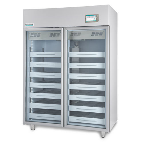 Kühlschrank für Blutbanken - EMOTECA TWIN 1500 TOUCH - Fiocchetti Scientific - vertikal / mit 2 Türen / mit Glastür