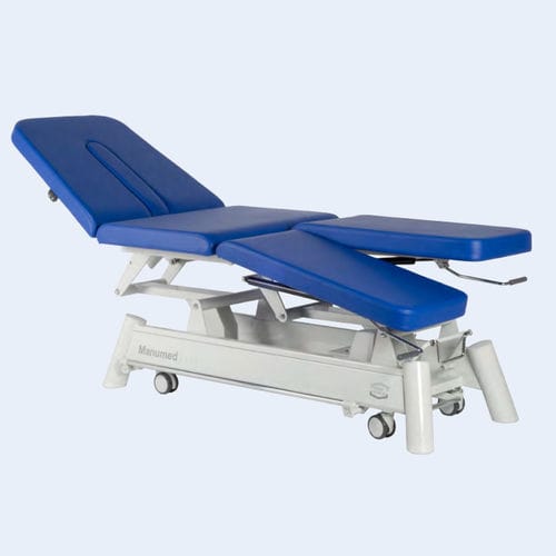 Elektrische Massageliege - Manumed Comfort - Enraf-Nonius - hydraulisch / auf Rollen / mit Beinstütze