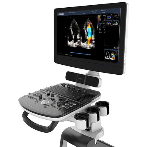 Ultraschallgerät mit Konsole - QBit 9 - CHISON Medical Technologies - für Kardiologie / Farbdoppler / Schwarz-Weiß