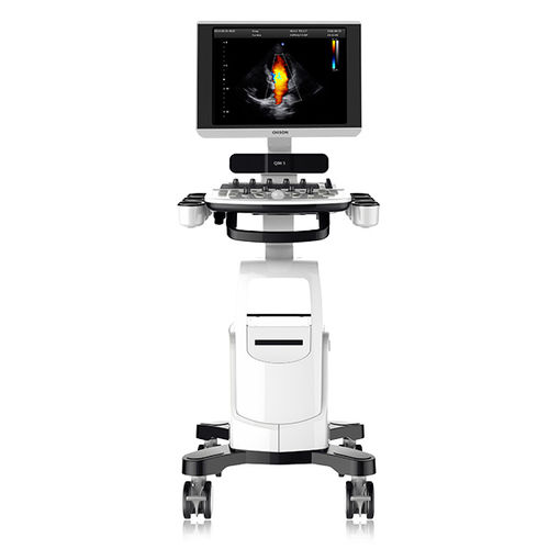 Ultraschallgerät mit Konsole - QBit 5 - CHISON Medical Technologies - für Lungen-Ultraschall / Farbdoppler / Schwarz-Weiß