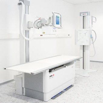 Röntgensystem - DR 400 - AGFA - digital / für multifunktionale Röntgenaufnahmen / mit Tisch