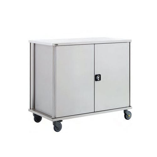 Sackhalterwagen für saubere Wäsche - 40655 - Üzümcü Medical Devices - für Kliniken / 2-türig / 1 Regalbrett
