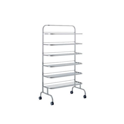 Wagen für OP-Saal - 40390 - Üzümcü Medical Devices - Schuhregal / Edelstahl / 5 Regalbretter