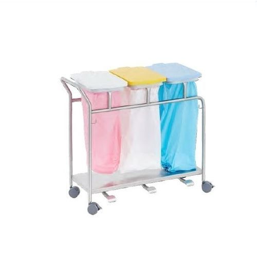 Wäscherei-Sackhalterwagen - 40862 - Üzümcü Medical Devices - Reinigung / 3 Säcke / aus Edelstahl