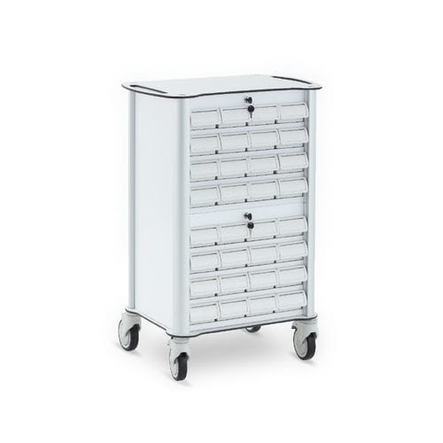 Medizinischer Wagen - 55.1382 - Üzümcü Medical Devices - für Medikamente / Edelstahl / Aluminium